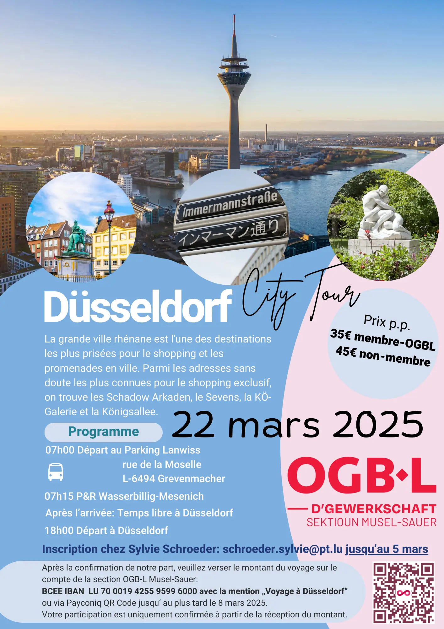 Flyer Düsseldorf City Tour francais