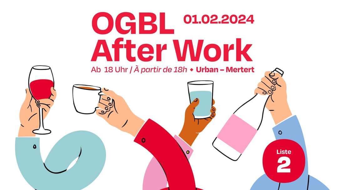 OGB-L After Work 01.02.2024 Urban Mertert 18-24 route de Wasserbillig 6693 Mertert